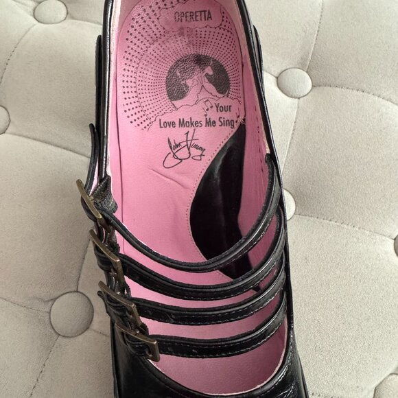 John Fluevog Leather Mary Jane Heels - Picture 4 of 5